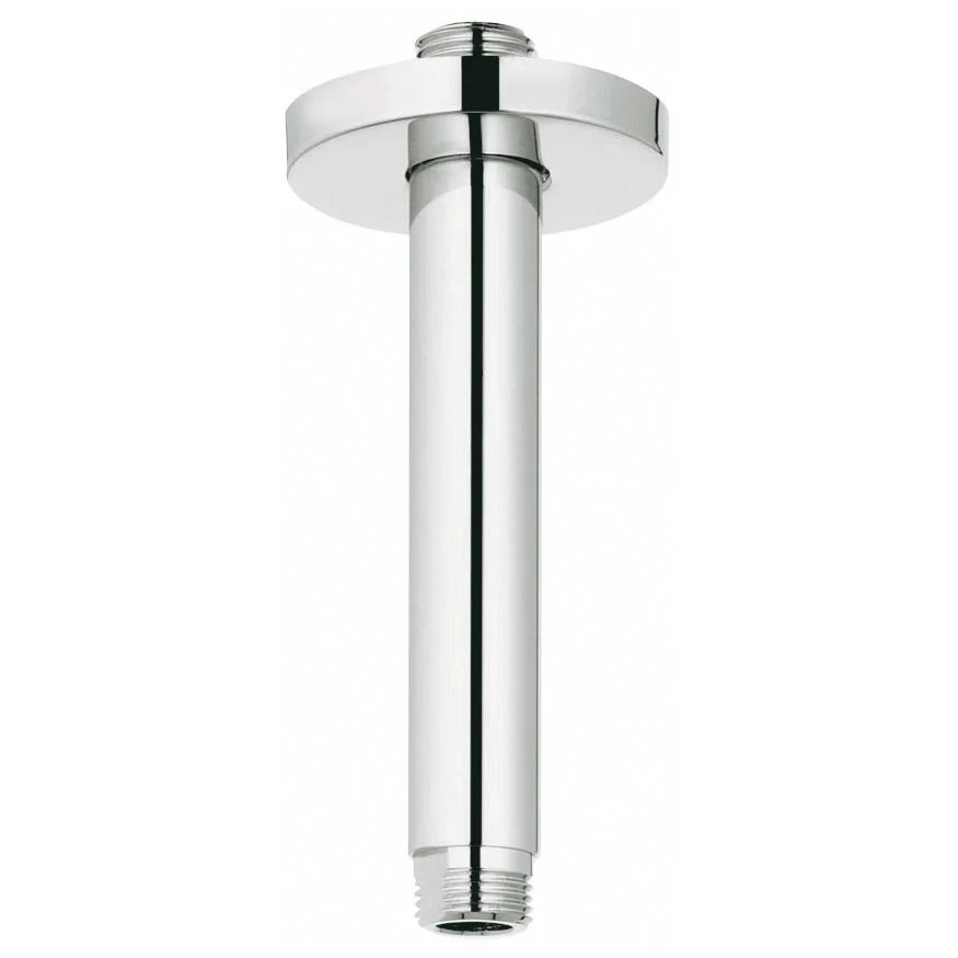 Krótki wylot sufitowy w chromie, widok z przodu, Grohe