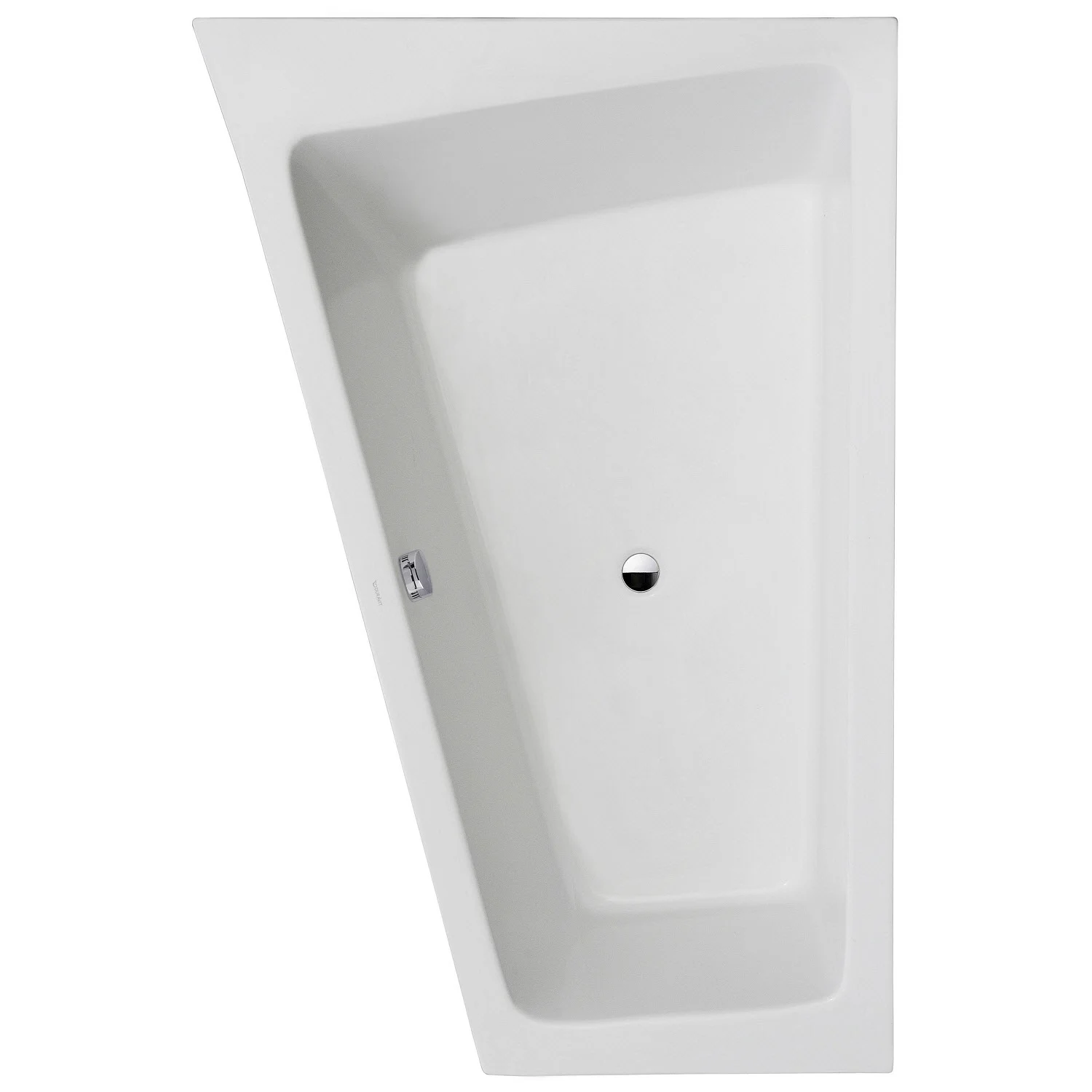 Biała wanna trapezowa z góry, Duravit