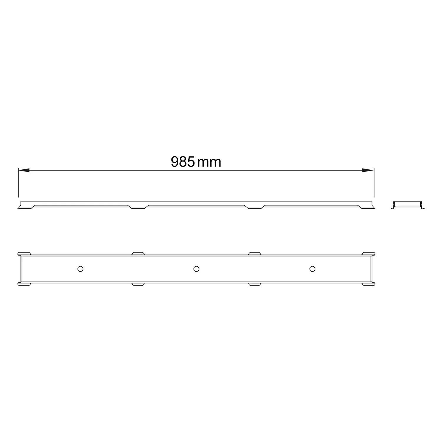 ACO ShowerDrain C Design-Rost Tile L: 98,5 cm, befliesbar Bild 4