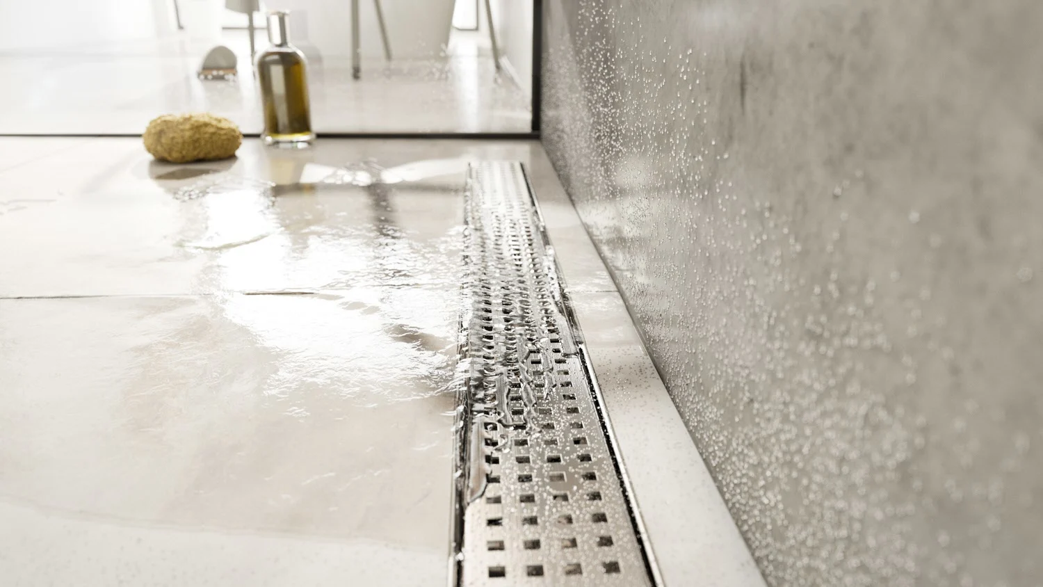 ACO ShowerDrain C Duschrinnen-Set mit Aufkantung, DN 40, Länge 68,5 cm inklusive Design-Rost Square Bild 3