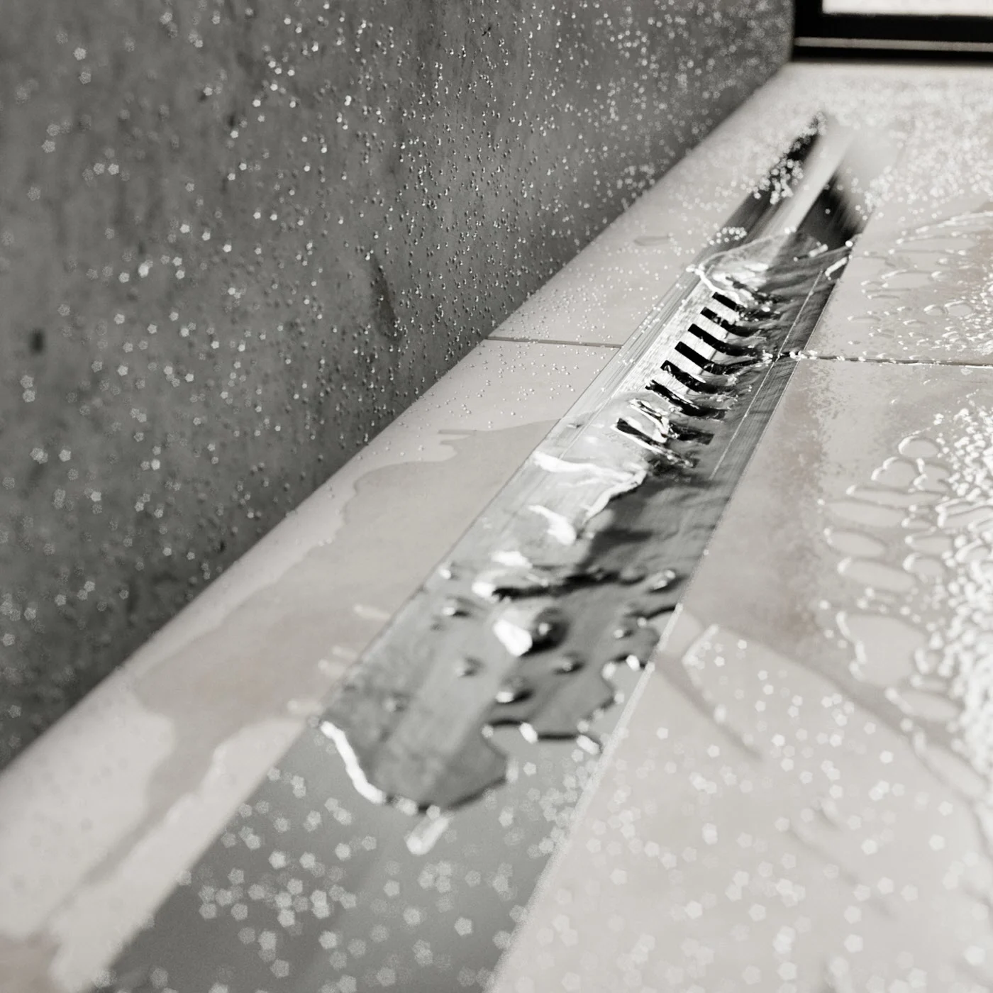 ACO ShowerDrain S+ Duschrinnen-Set Stripes 100 cm Sperrwasserhöhe 5 cm