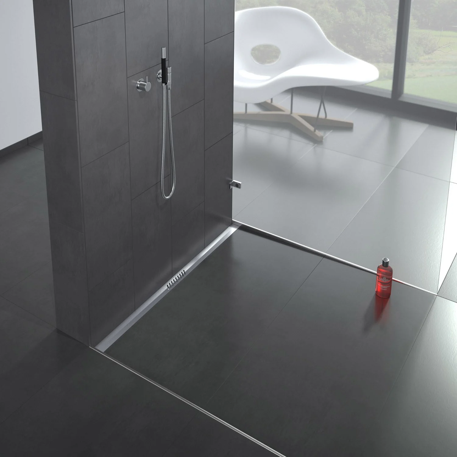 ACO ShowerDrain S+ Duschrinnen-Set Stripes 90 cm Sperrwasserhöhe 5 cm Bild 10