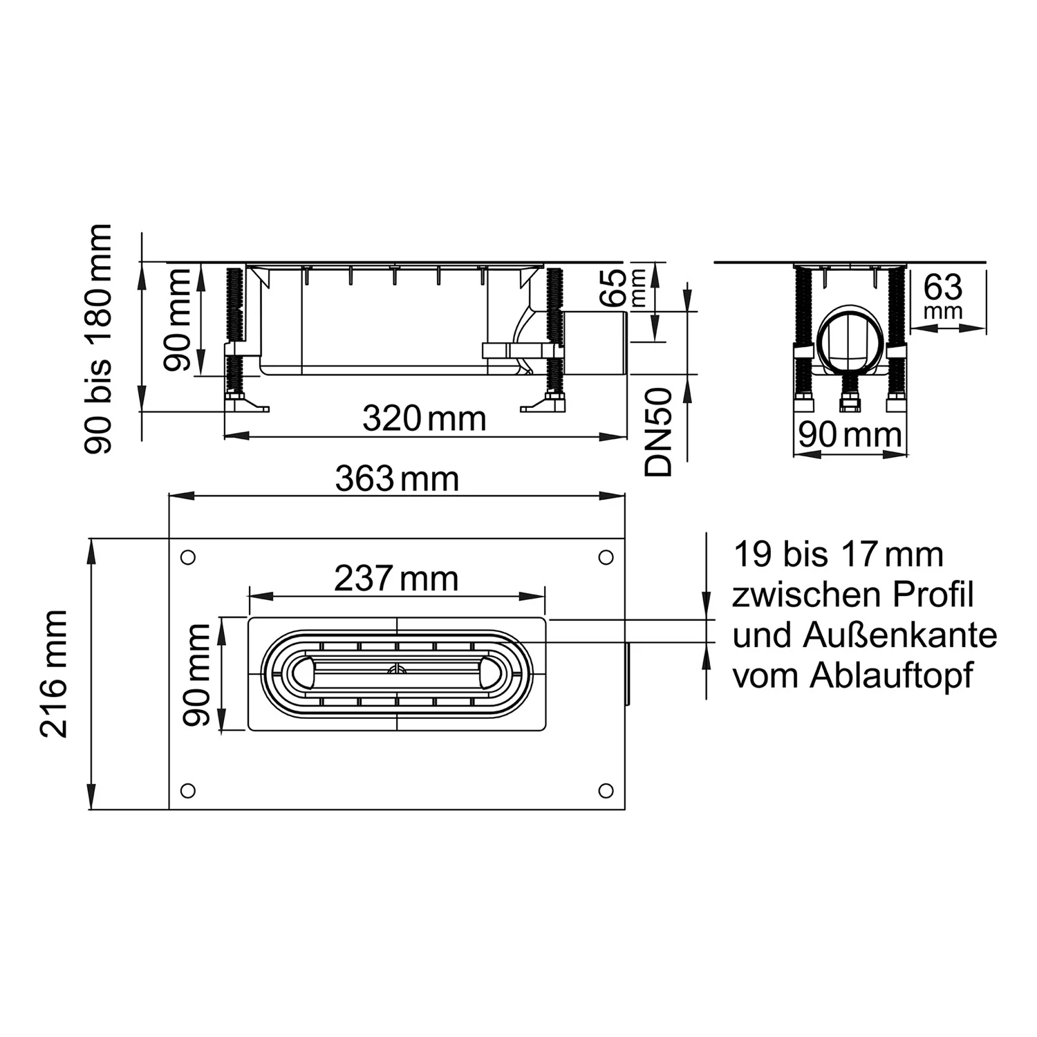 ACO ShowerDrain S+ Ablaufkörper Sperrwasserhöhe 5 cm Bild 5