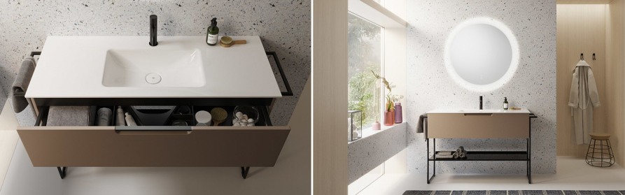 Waschtischunterschr&auml;nke mit Waschtisch