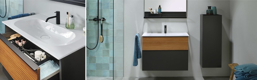 Waschtischkombinationen mit Mineralguss-Waschtisch