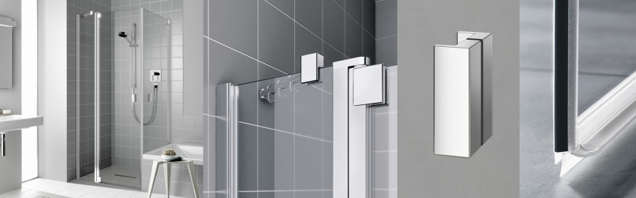 Pendeltür für Eckeinbau mit Festteil