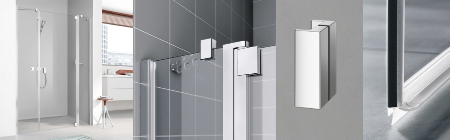 Pendeltür für Nische mit 2 Festelementen