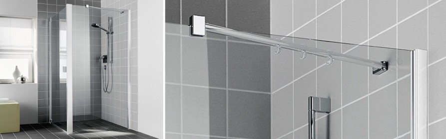 Seitenwand f&uuml;r Ecke und U-Kabine, starr