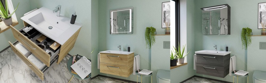 Komplettanlagen mit Mineralmarmorwaschtisch