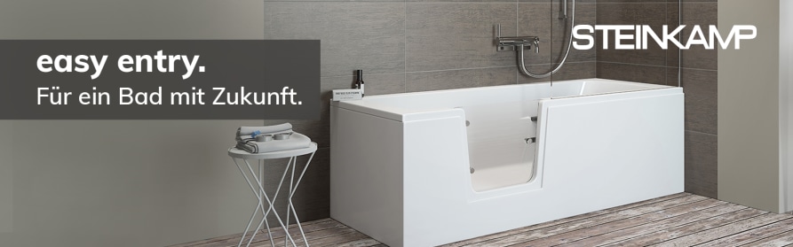 Badewannen easy entry mit T&uuml;r und Acrylverkleidung
