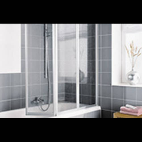 Faltwand 3-flügelig auf Badewanne