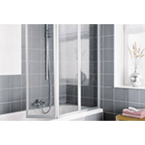 Faltwand 3-flügelig auf Badewanne