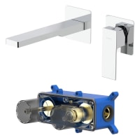 Kronenbach Quara 3.0, Set Waschtisch-Einhebelmischer Unterputz incl. Grundkörper, Ausladung 15 cm, wassersparend