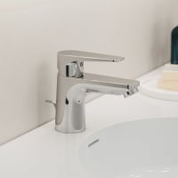 Kronenbach Radia 3.0 Waschtisch-Einhebelmischer S mit Zugstangen-Ablaufgarnitur 1 1/4, wassersparend