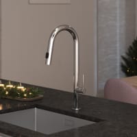 Kronenbach AQA Design 2.0 Küchenarmatur mit hohem schwenkbarem Auslauf, herausziehbare Handbrause mit 2 Strahlarten