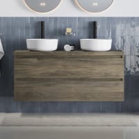 pianura Stella Waschtischunterschrank 140,5 cm mit Doppel-Aufsatzwaschtisch Dante