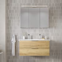 Steinkamp Living 2.0 / Villeroy & Boch Venticello Badmöbel Set 100 cm mit Spiegelschrank