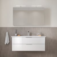 Steinkamp Living 2.0 / Villeroy & Boch Venticello Badmöbel Set 120 cm mit Spiegelschrank, 2 Türen