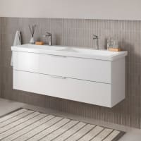 Steinkamp Living 2.0 / Villeroy & Boch Subway 3.0 Doppelwaschtisch mit Unterschrank 130 cm
