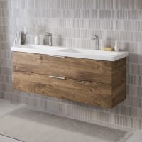 Steinkamp Living 2.0 / Villeroy & Boch Subway 3.0 Doppelwaschtisch mit Unterschrank 130 cm
