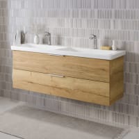 Steinkamp Living 2.0 / Villeroy & Boch Subway 3.0 Doppelwaschtisch mit Unterschrank 130 cm