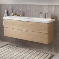 Steinkamp Living 2.0 / Villeroy & Boch Subway 3.0 Doppelwaschtisch mit Unterschrank 130 cm