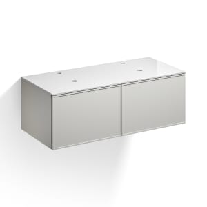 Alape Arkta Möbelmodul mit Trägerplatte 120 cm, Beckenposition links und rechts