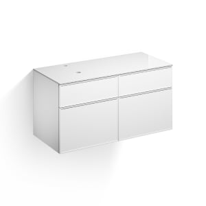Alape Arkta Möbelmodul mit Trägerplatte 120 cm, Beckenposition links