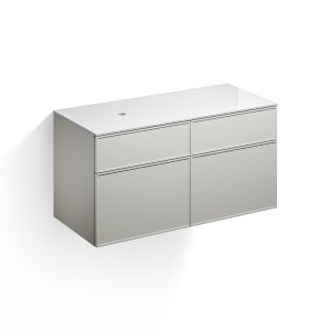 Alape Arkta Möbelmodul mit Trägerplatte 120 cm, Beckenposition links