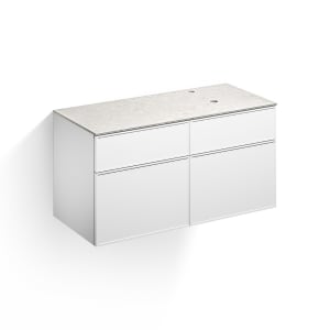 Alape Arkta Möbelmodul mit Trägerplatte 120 cm, Beckenposition rechts