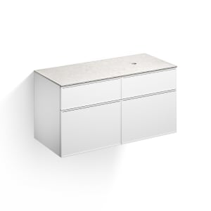Alape Arkta Möbelmodul mit Trägerplatte 120 cm, Beckenposition rechts