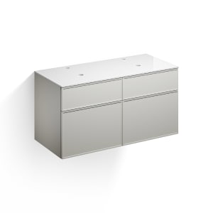 Alape Arkta Möbelmodul mit Trägerplatte 120 cm, Beckenposition links und rechts