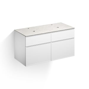 Alape Arkta Möbelmodul mit Trägerplatte 120 cm, Beckenposition links und rechts