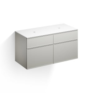 Alape Arkta Möbelmodul mit Trägerplatte 120 cm, Beckenposition links und rechts