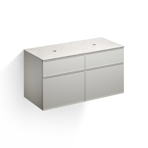 Alape Arkta Möbelmodul mit Trägerplatte 120 cm, Beckenposition links und rechts