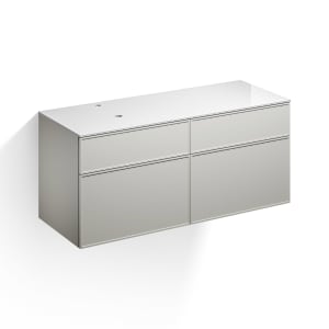 Alape Arkta Möbelmodul mit Trägerplatte 140 cm, Beckenposition links