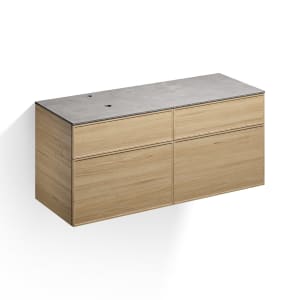 Alape Arkta Möbelmodul mit Trägerplatte 140 cm, Beckenposition links