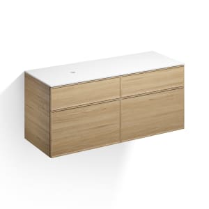 Alape Arkta Möbelmodul mit Trägerplatte 140 cm, Beckenposition links