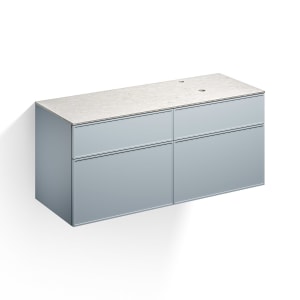 Alape Arkta Möbelmodul mit Trägerplatte 140 cm, Beckenposition rechts