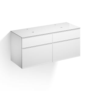Alape Arkta Möbelmodul mit Trägerplatte 140 cm, Beckenposition links und rechts