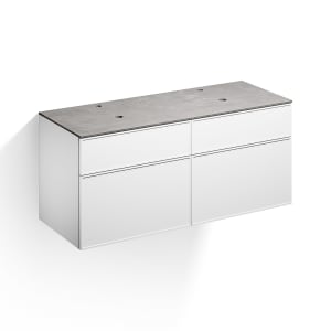 Alape Arkta Möbelmodul mit Trägerplatte 140 cm, Beckenposition links und rechts