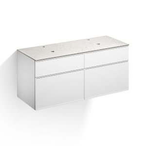 Alape Arkta Möbelmodul mit Trägerplatte 140 cm, Beckenposition links und rechts