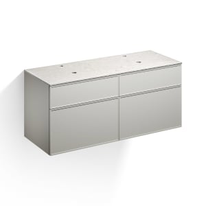 Alape Arkta Möbelmodul mit Trägerplatte 140 cm, Beckenposition links und rechts