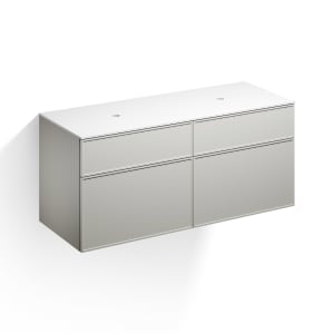 Alape Arkta Möbelmodul mit Trägerplatte 140 cm, Beckenposition links und rechts