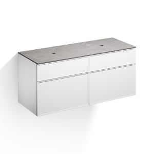 Alape Arkta Möbelmodul mit Trägerplatte 140 cm, Beckenposition links und rechts