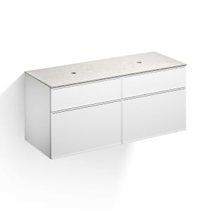 Alape Arkta Möbelmodul mit Trägerplatte 140 cm, Beckenposition links und rechts