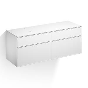 Alape Arkta Möbelmodul mit Trägerplatte 160 cm, Beckenposition links