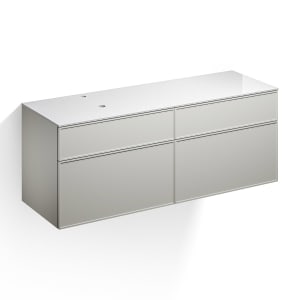 Alape Arkta Möbelmodul mit Trägerplatte 160 cm, Beckenposition links