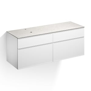 Alape Arkta Möbelmodul mit Trägerplatte 160 cm, Beckenposition links