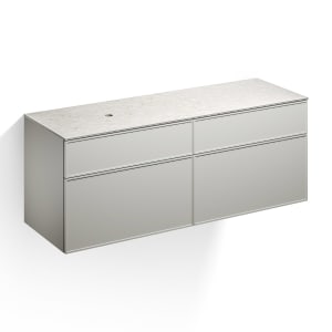 Alape Arkta Möbelmodul mit Trägerplatte 160 cm, Beckenposition links